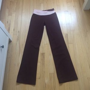 Maroon Lululemon Flare Leggings