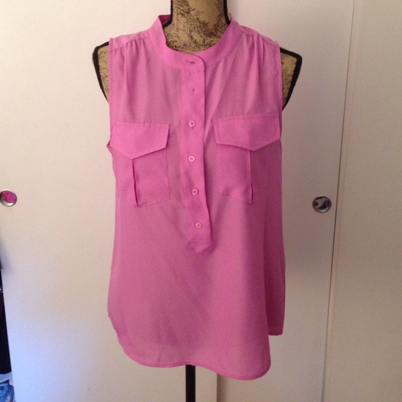 Jcrew factory silky tank size 8, orchid pink