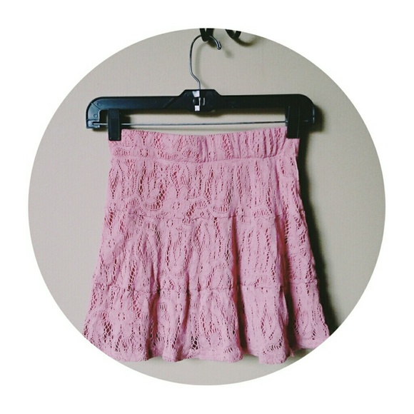 💛Pink Lace Skirt - Picture 1 of 2