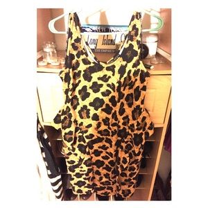 Leopard print Peplum dress