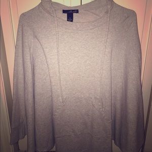 Will smith brand loose poncho grey hoodie