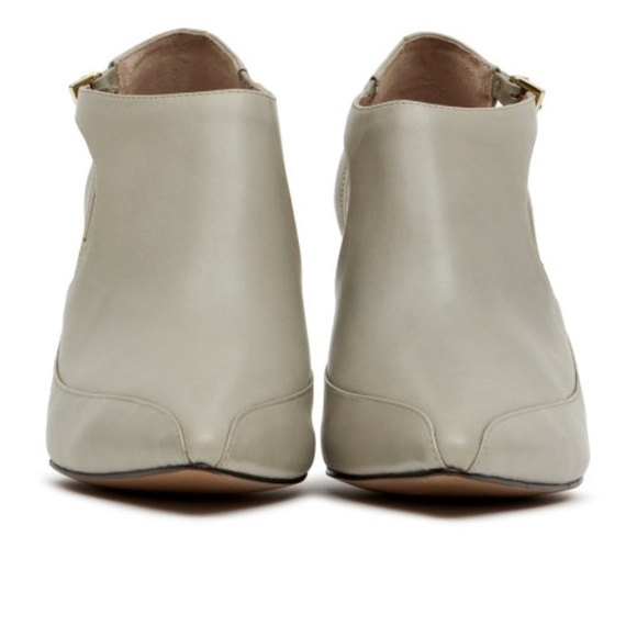 REISS GRAY NORA SIDE BUCKLE SHOE BOOTS - SIZE 38EU