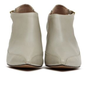 REISS GRAY NORA SIDE BUCKLE SHOE BOOTS - SIZE 38EU