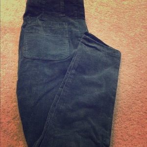 Retro dark green corduroy pants