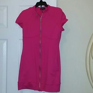 Bebe sport cute hot pink zipper top