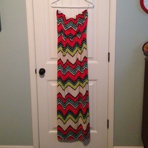 Bright Chevron Maxi Dress