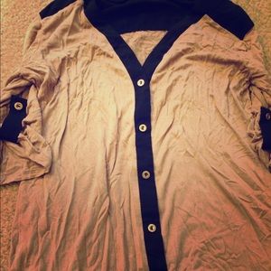 Beige and black shirt