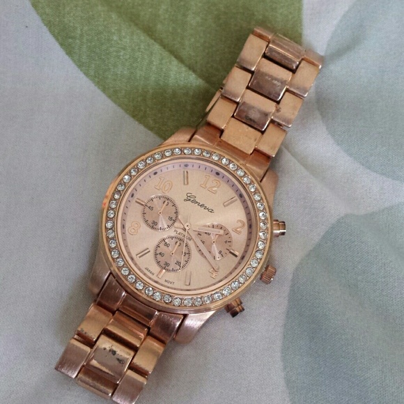 Inspired rose gold watch