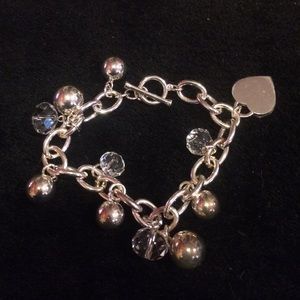 Silver charm bracelet