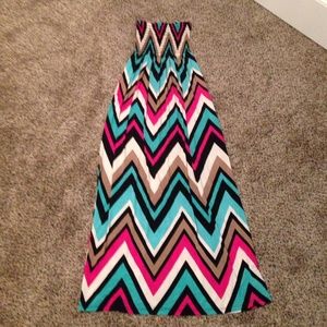 Bold Chevron Maxi Dress