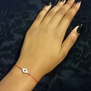 Silver evil eye bracelet
