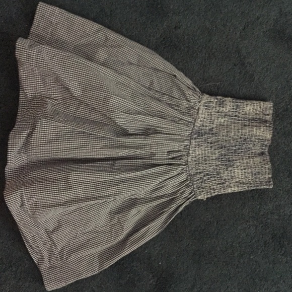 Hollister strapless blue & white dress.