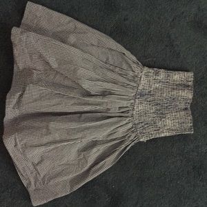 Hollister strapless blue & white dress.