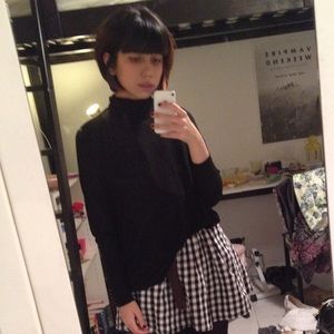 Zara turtleneck top with batwing sleeves