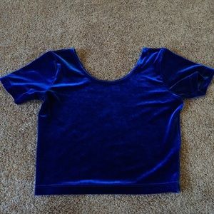 Velvet crop tee