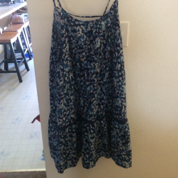 Blue floral dress