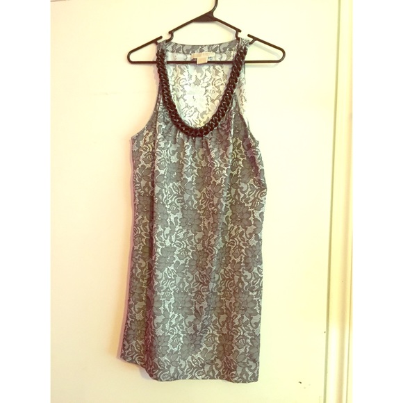 Michael Kors pattern with embellished neckline.