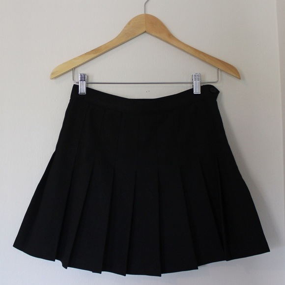 American Apparel Black Tennis Skirt