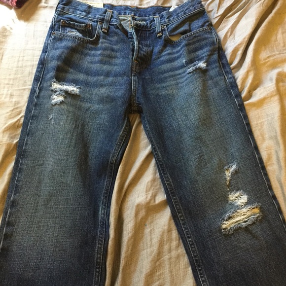 Ripped boyfriend jeans