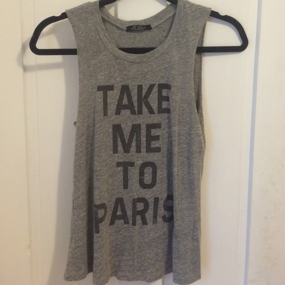 Grey paris muscle tank