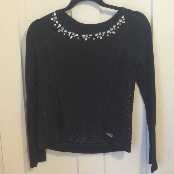 ✨Navy blue jeweled shirt ✨