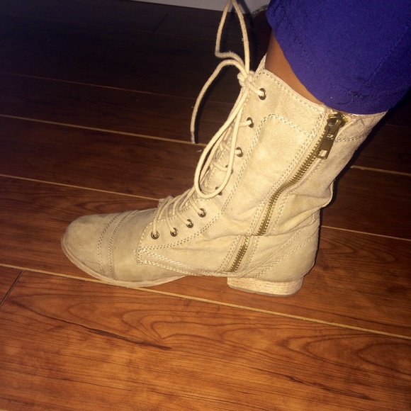 F21 Suede Combat Boots