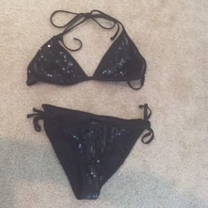 Black sequin bikini