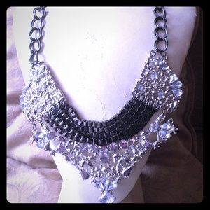 Hematite and Silver Chain Necklace