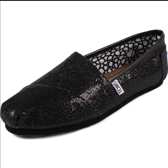 Toms women's classic glitter slip on