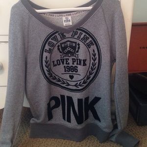 Gray PINK sweater/shirt