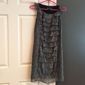 Black and White Leopard Print Dress