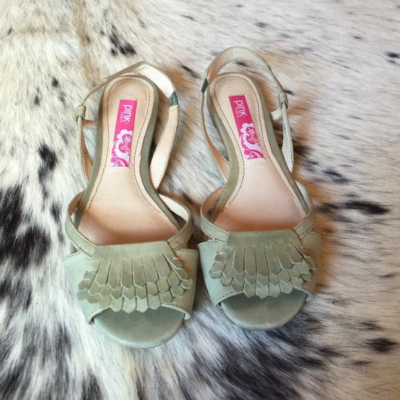 Light Blue Flat Sandals - Picture 1 of 3