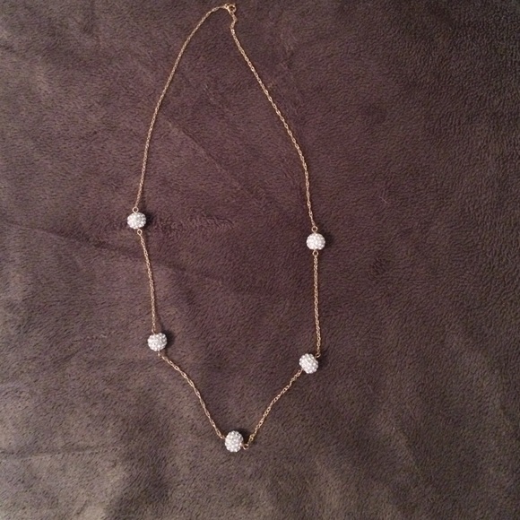 10k yellow gold 17inch chain with crystal beads!