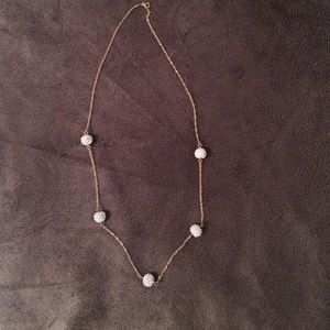 10k yellow gold 17inch chain with crystal beads!