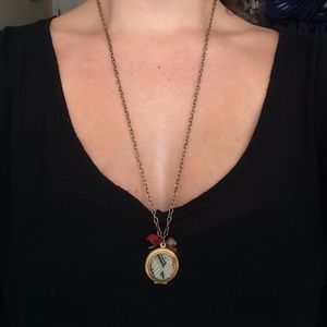 Anthropologie vintage-style locket necklace