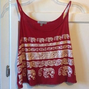 Red Elephant cropped tank top