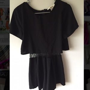 Black lace romper