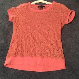flattering pink lace top