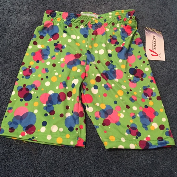 funky spandex/bike shorts with polka dots