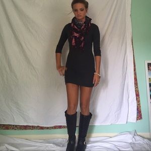 Tight Half Sleeve Grey Dress