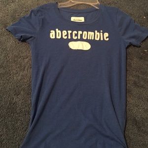 deep blue Abercrombie short sleeve shirt