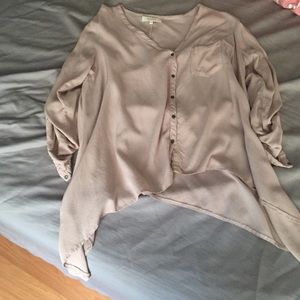 Mauve dress shirt shark bite