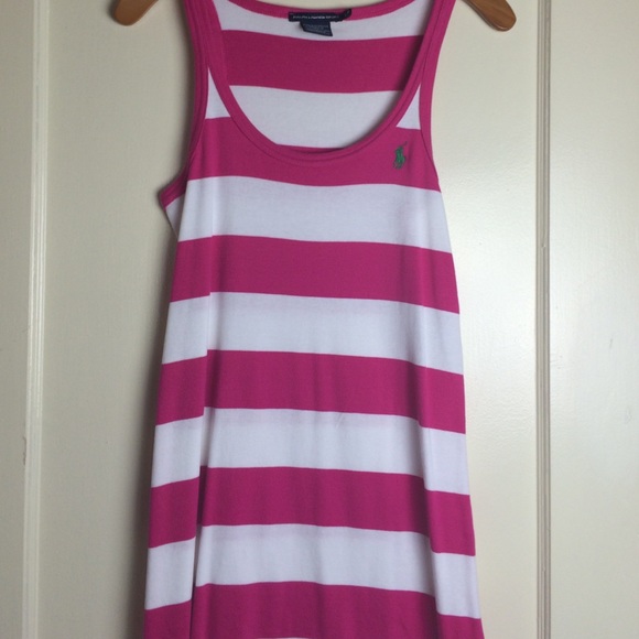 RALPH LAUREN Pink and White Dress