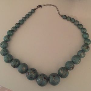 Emerald beaded necklace