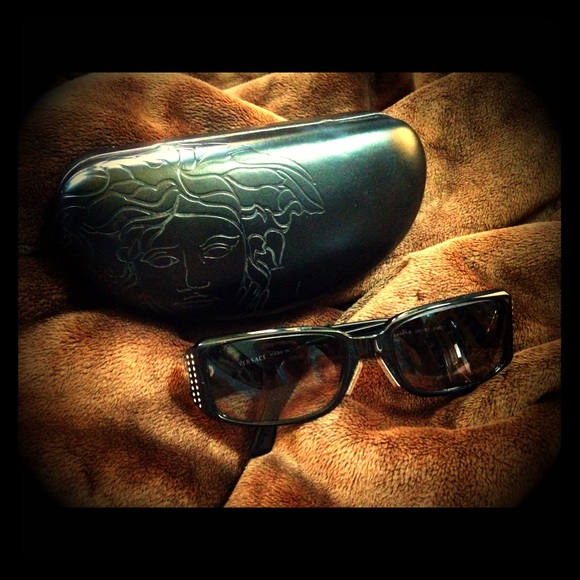 Versace Double Row Rhinestone Sunglasses