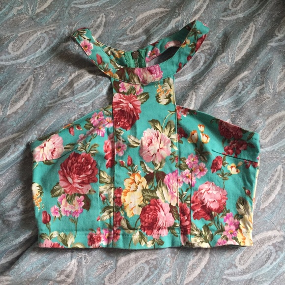 Brandy Melville Floral Halter Top