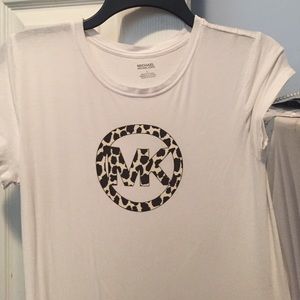 white michael kors tshirt