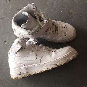 Men's White Air Force 1 high tops