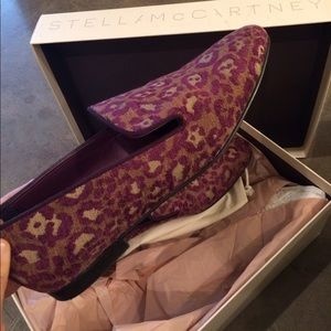 Stella McCartney Velvet Leopard Smoking Slipper