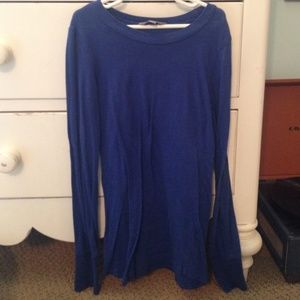 Dark royal blue long sleeve rubbish shirt